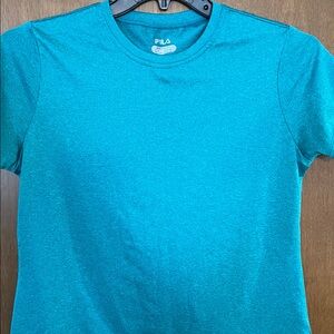 EUC FILA Women's Aqua Short Sleeve Tee Size Large